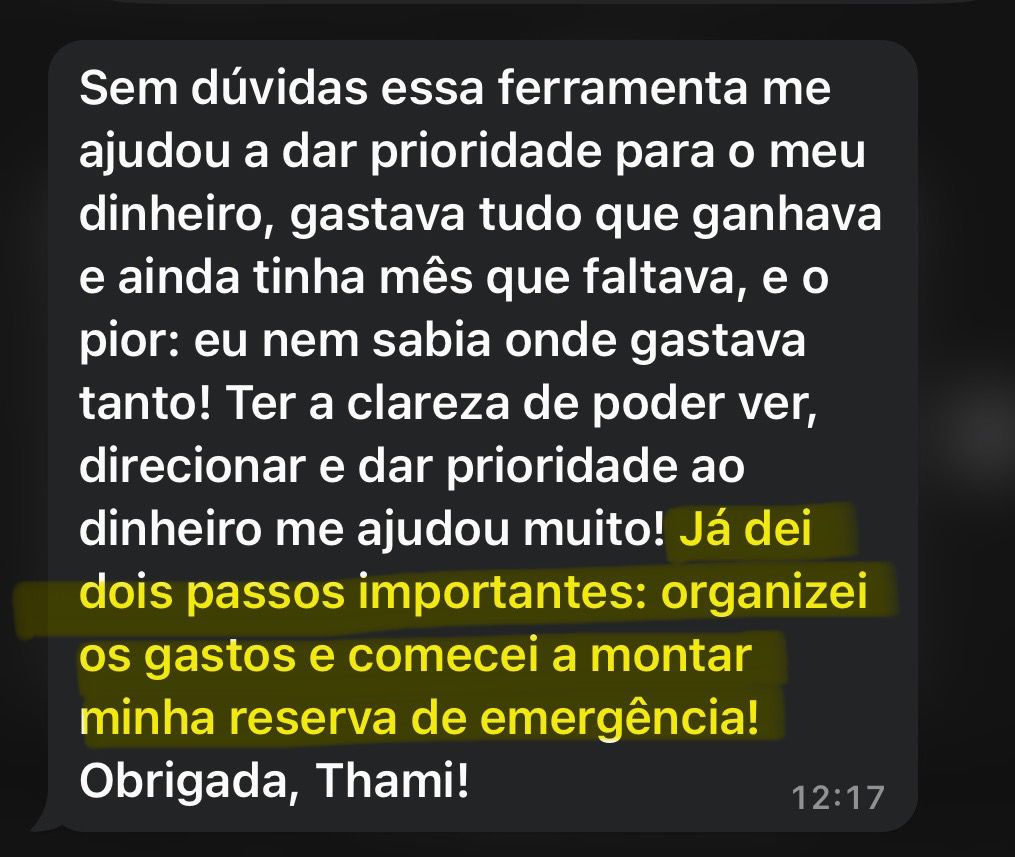 Depoimento de usuário do Cofrim