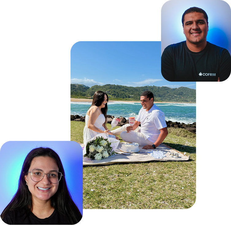 Bruno e Thamires — fundadores do Cofrim