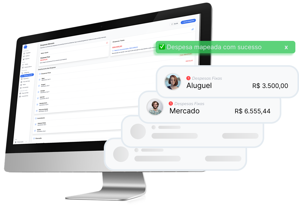 Passo 1 - Mapear despesas na plataforma Cofrim